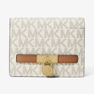 Michael Kors Hamilton Moderne Small Signature Logo Wallet Vanilla-Acorn