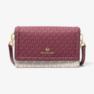 Michael Kors Jet Set Small Two-Tone Logo Smartphone Crossbody Bag Mulberry Mlt