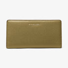Michael Kors Bryant Large Pebbled Leather Snap-Front Wallet Pistachio
