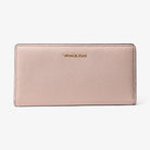Michael Kors Bryant Large Pebbled Leather Snap-Front Wallet Soft Pink