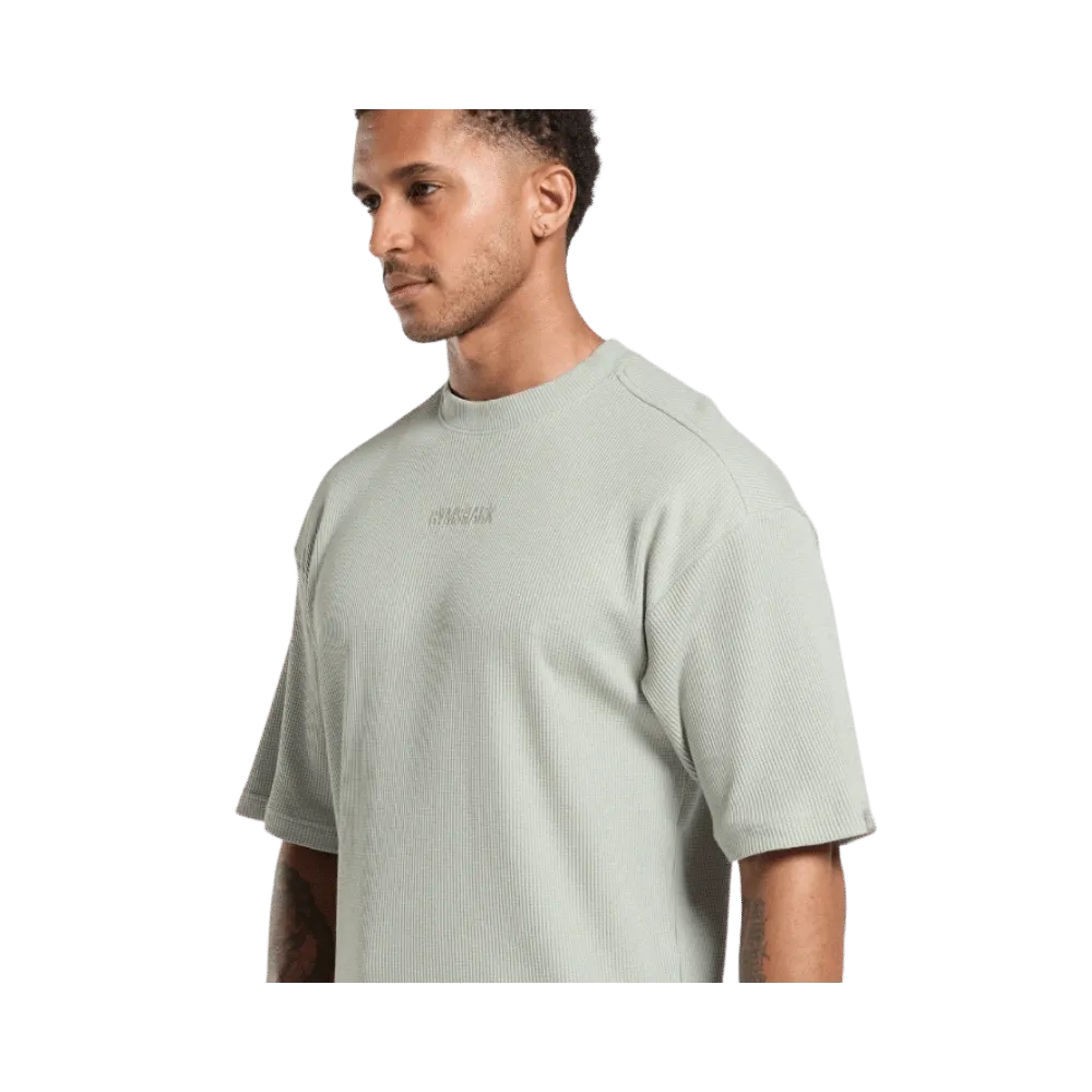 Gymshark Waffle Oversized T-Shirt Stone Grey