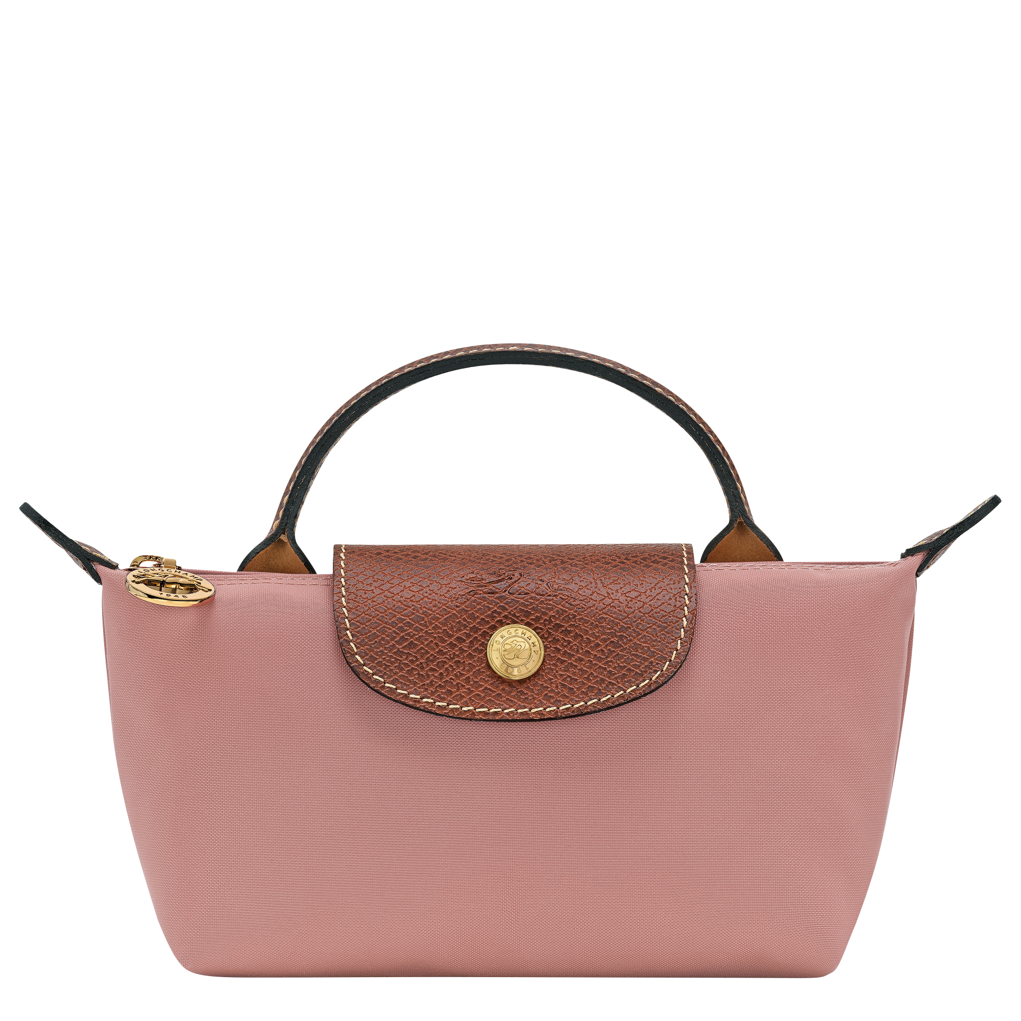 Longchamp Le Pliage Original Pouch with handle Pink Tea