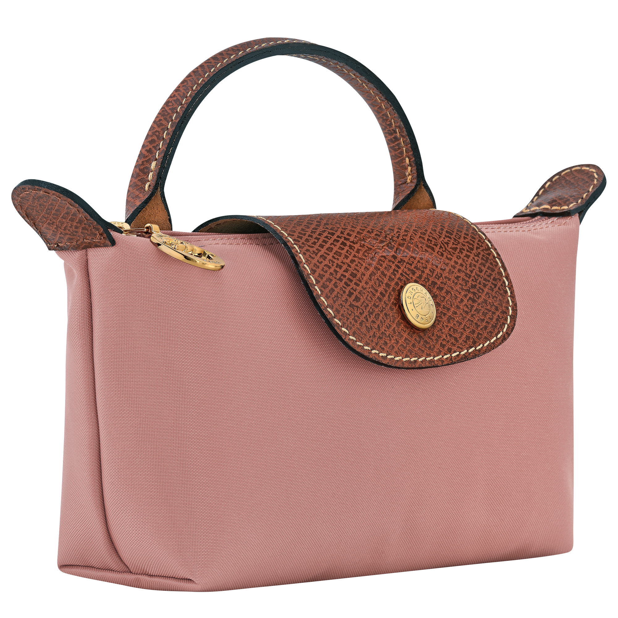 Longchamp Le Pliage Original Pouch with handle Pink Tea