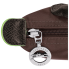 Longchamp Le Pliage Green Pouch with handle Mocha
