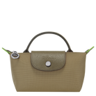 Longchamp Le Pliage Green Pouch with handle Artichoke