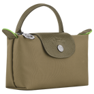 Longchamp Le Pliage Green Pouch with handle Artichoke