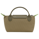 Longchamp Le Pliage Green Pouch with handle Artichoke