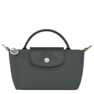 Longchamp Le Pliage Green Pouch with handle Graphite