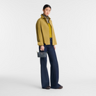 Longchamp Le Pliage Green Pouch with handle Graphite