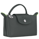 Longchamp Le Pliage Green Pouch with handle Graphite