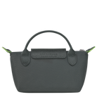 Longchamp Le Pliage Green Pouch with handle Graphite