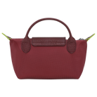 Longchamp Le Pliage Green Pouch with handle Pomegranate