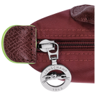 Longchamp Le Pliage Green Pouch with handle Pomegranate