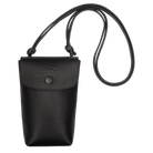 Longchamp Le Pliage Xtra Phone case with leather lace Black