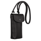 Longchamp Le Pliage Xtra Phone case with leather lace Black