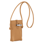 Longchamp Le Roseau Phone case Walnut