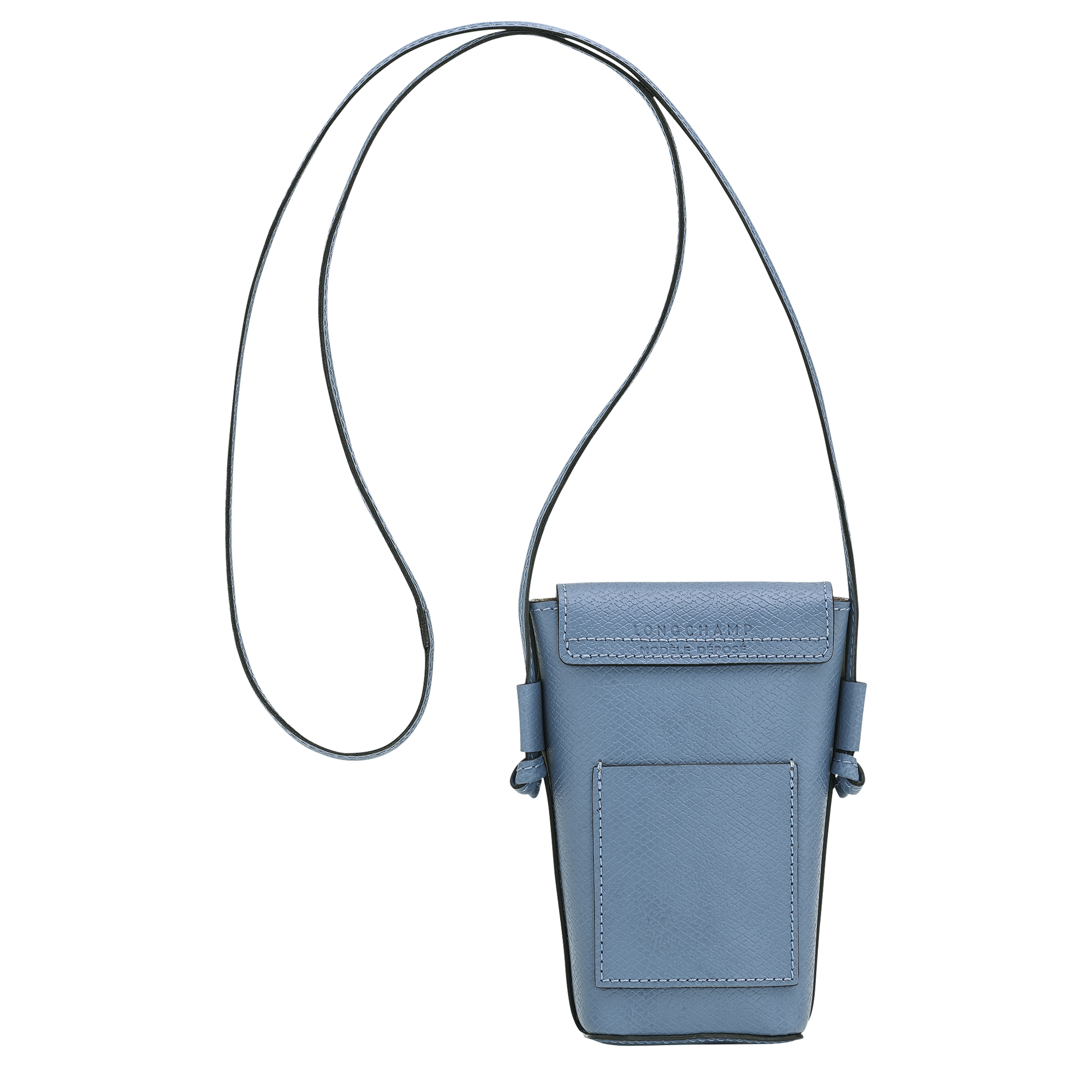 Longchamp Épure Phone case with leather lace Slate