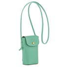 Longchamp Épure Phone case with leather lace Mint