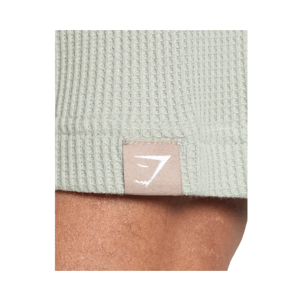 Gymshark Waffle Oversized T-Shirt Stone Grey