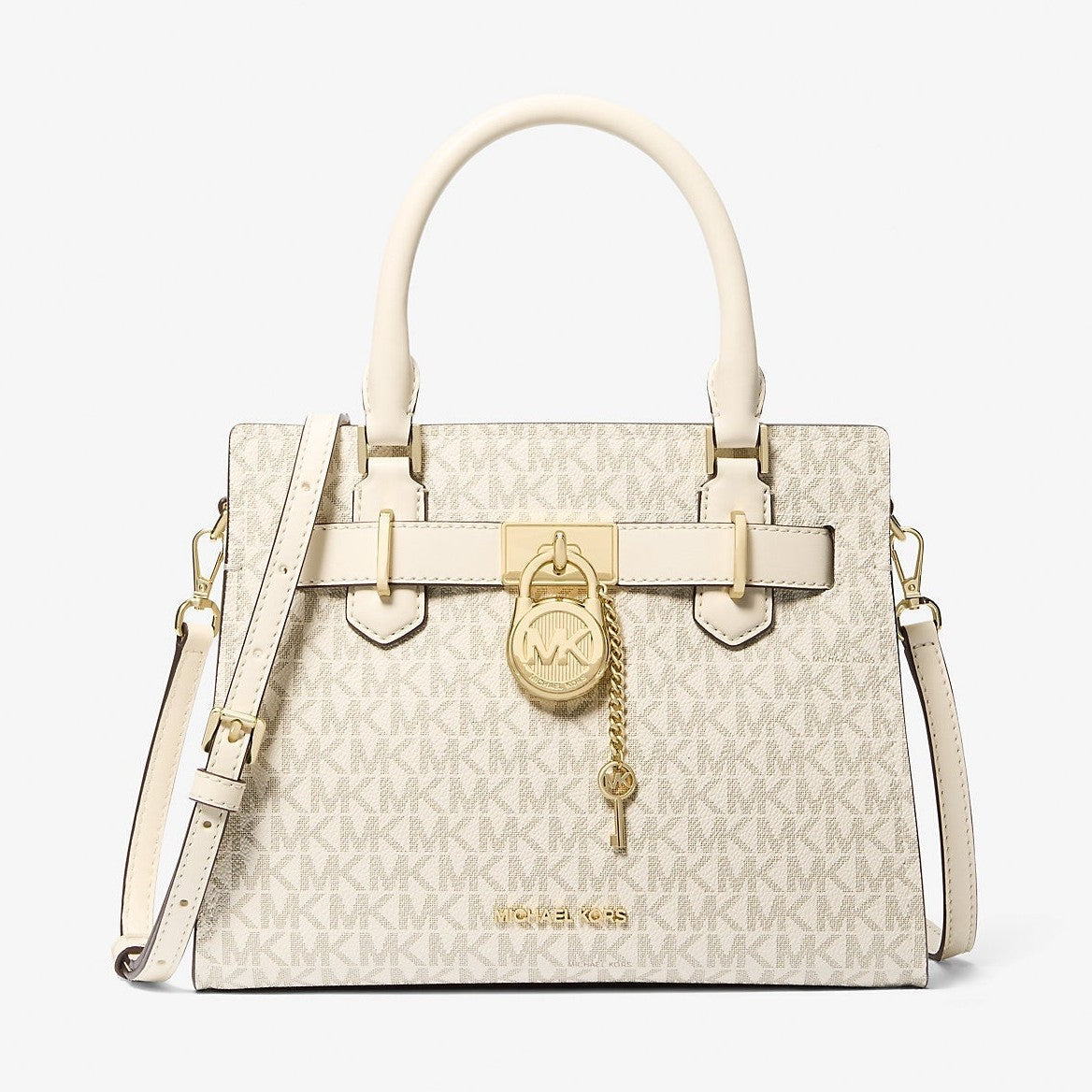 Michael Kors Hamilton Small Logo Satchel Lt Crm Multi