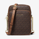 Michael Kors Jet Set Travel Medium Logo Crossbody Bag Brown