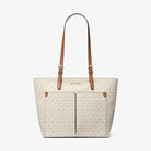 Michael Kors Jet Set Medium Logo Pocket Tote Bag Vanilla