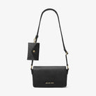 Michael Kors Vincent Small Saffiano Leather Crossbody Bag with Signature Logo Card Case Black