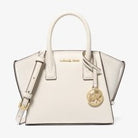 Michael Kors Avril Extra-Small Leather and Suede Satchel Lt Cream