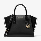Michael Kors Avril Small Pebbled Leather Satchel Black