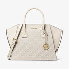 Michael Kors Avril Large Signature Logo Satchel Lt Crm Multi