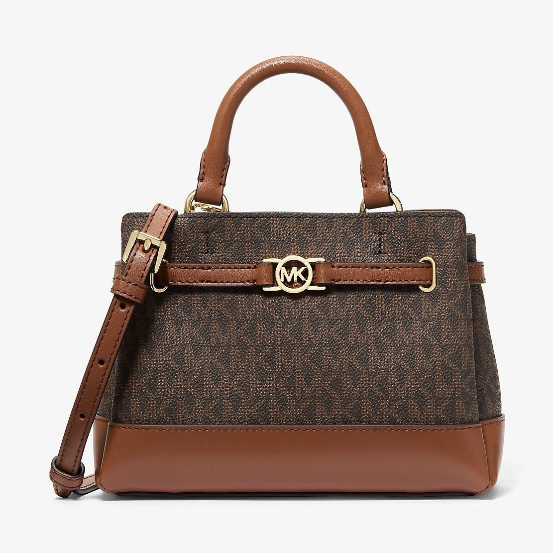 Michael Kors Reed Extra-Small Signature Logo Satchel Brown