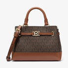 Michael Kors Reed Extra-Small Signature Logo Satchel Brown