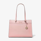 Michael Kors Jet Set Travel Large Saffiano Leather Pocket Tote Bag Powder Blush