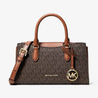 Michael Kors Arden Small Signature Logo Messenger Bag Brown