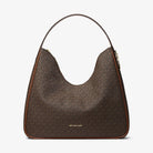 Michael Kors Nayla Medium Signature Logo Shoulder Bag Brown