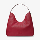 Michael Kors Nayla Medium Pebbled Leather Shoulder Bag Cherry