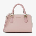 Michael Kors Marilyn Small Color-Block Saffiano Leather Messenger Bag Pwd Blsh Mlt
