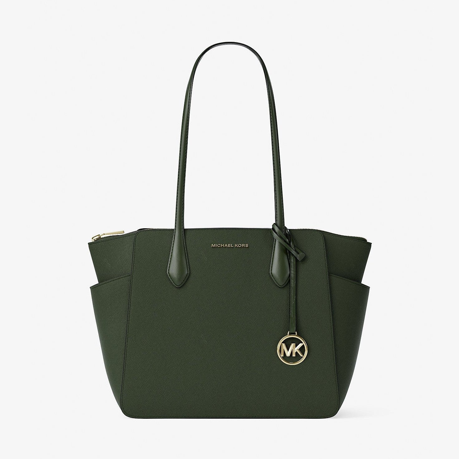 Michael Kors Marilyn Medium Saffiano Leather Tote Bag Moss