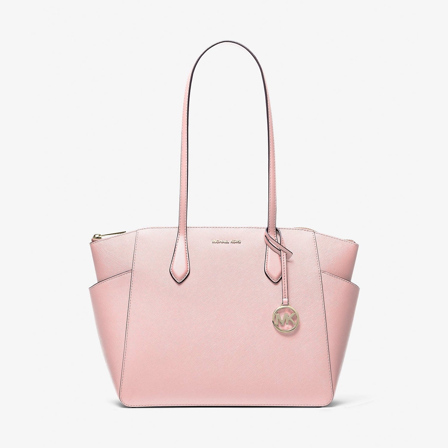 Michael Kors Marilyn Medium Saffiano Leather Tote Bag Powder Blush