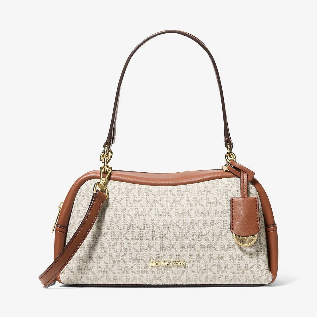 Michael Kors Cecily Small Signature Logo Shoulder Bag Vanilla