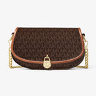 Michael Kors Mila Small Signature Logo Crossbody Bag Brown