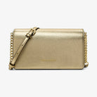 Michael Kors Jet Set Travel Medium Metallic Crossbody Bag Pale Gold