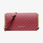 Michael Kors Jet Set Medium Signature Logo Crossbody Bag Cherry