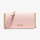 Michael Kors Jet Set Medium Signature Logo Crossbody Bag Powder Blush