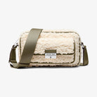 Michael Kors Bradshaw Extra-Small Faux Shearling Camera Crossbody Bag Olive