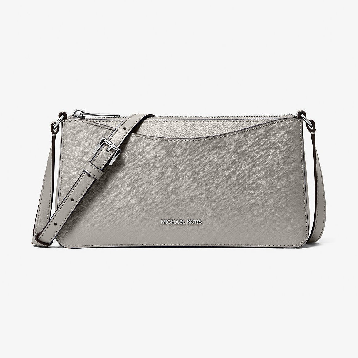 Michael Kors Arden Medium Crossbody Bag Pearl Grey