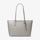 Michael Kors Arden Large Top-Zip Tote Bag Pearl Grey