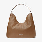 Michael Kors Nayla Medium Pebbled Leather Hobo Shoulder Bag Driftwood