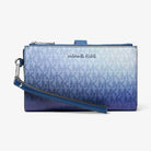 Michael Kors Jet Set Large Ombre Signature Logo Wristlet Galaxy Blue