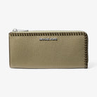 Michael Kors Jet Set Large Pebbled Leather Quarter-Zip Wallet Thyme Multi